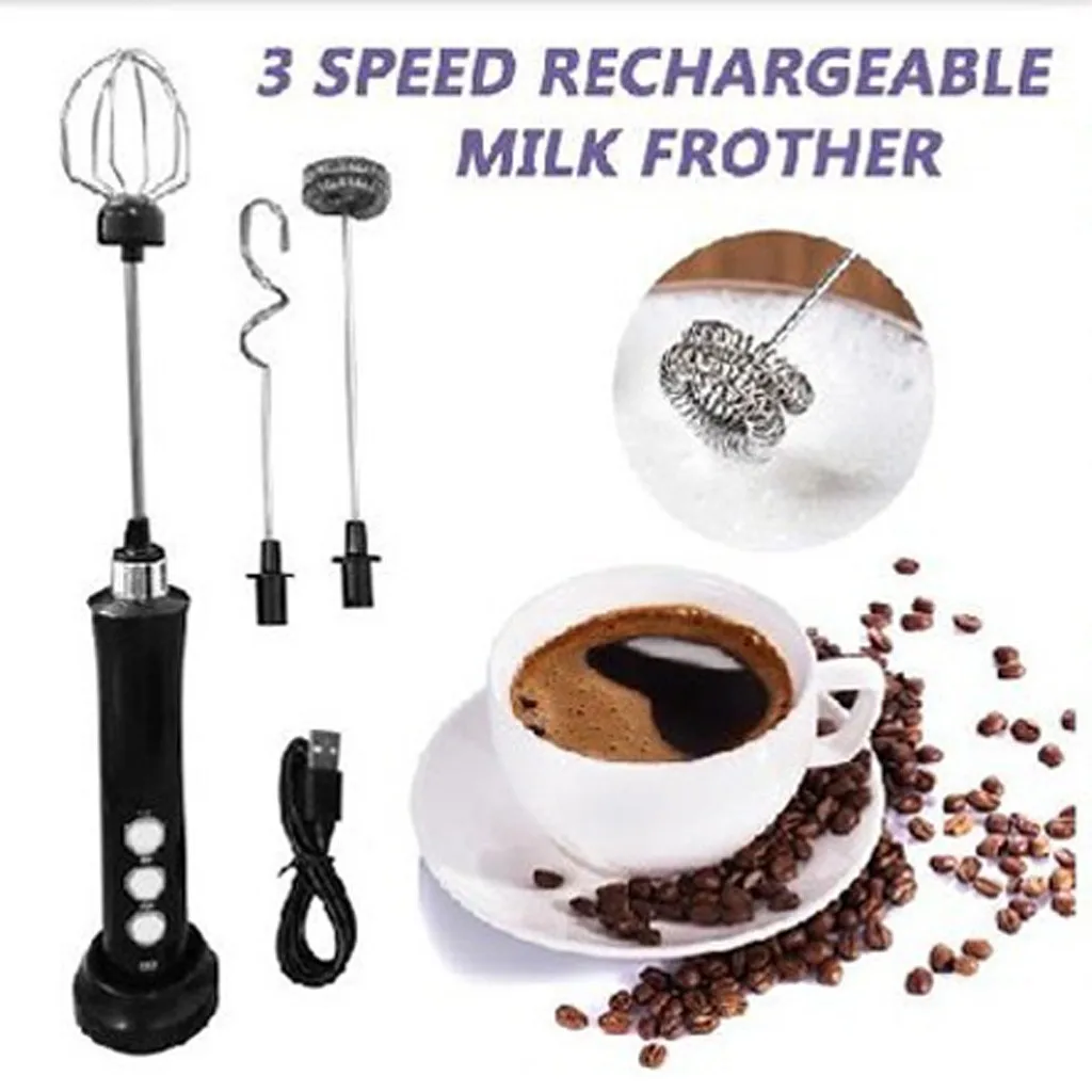Handheld Electric Milk Frother Foamer Household Eggs Cream Mixer Drink