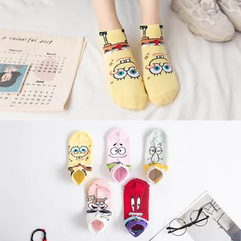 

Kawaii Japanese Cartoon Funny Socks Women Low Cut Sokken Meias Feminino Ankle Socks Jacquard Shallow Mouth Skarpety Divertidos