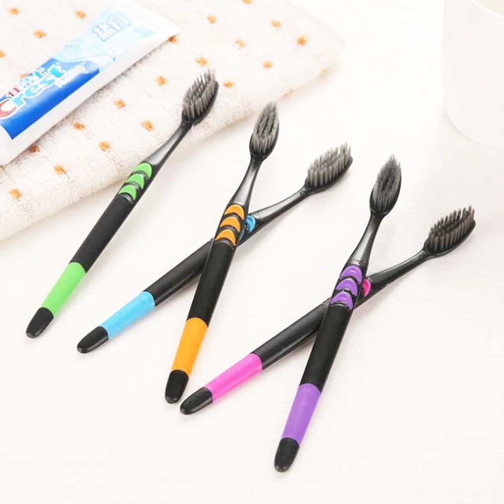 

1 Installed Bamboo Charcoal Household Fine Wool Toothbrush Antibacterial Men And Women Fine Toothbrush Soft Bristle Adult Korean