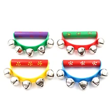 

colorful music Wooden Baby Rattle toy musical instruments music Wooden handbell toys for kid 1-12months baby education toy