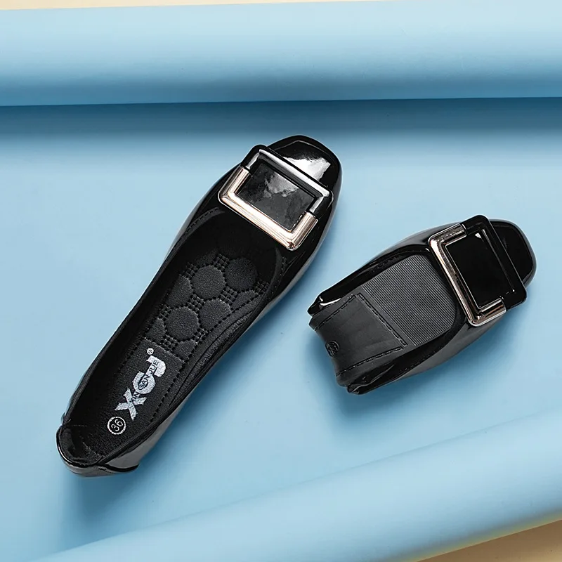 Women Shoes Fashion Ballet Flats Shoes Woman Spring/Autumn 2021 New Square Toe Slip-On Soft Bottom Plus Size 43 Shoes for Women