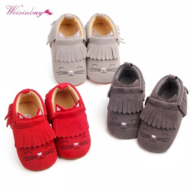 

Newborn Baby Shoes Moccasins Baby Girls Shoes Spring Suede Tassel Cartoon Baby Girl Shoes First Walker Fashion Baby Shoes