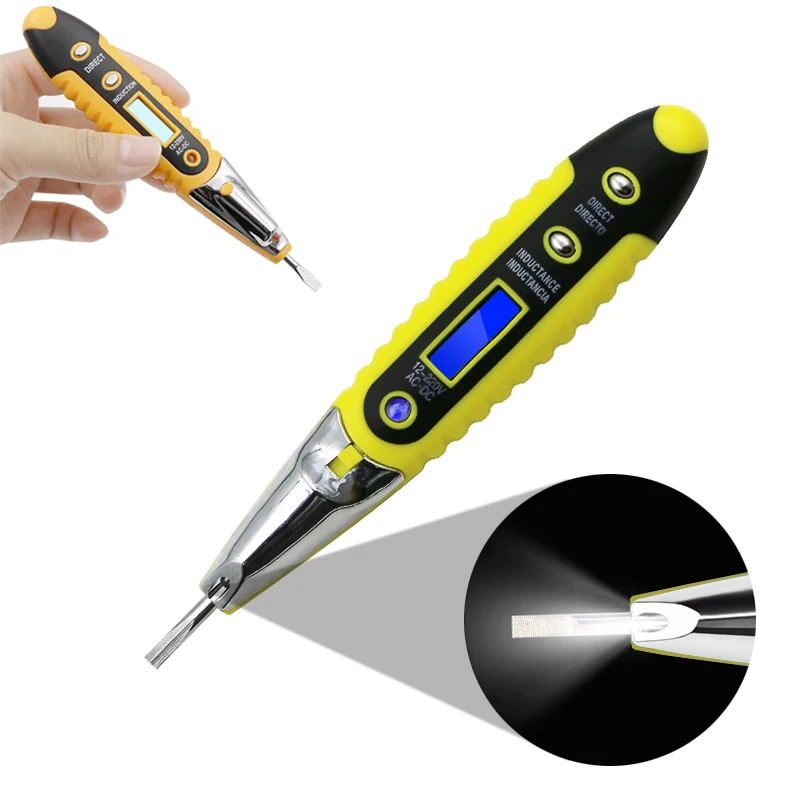 

AC Power Outlet Voltage Detector Sensor Tester Electric Test Pen With Night Ligh Socket Wall Power Outlet Contact Tester Pen