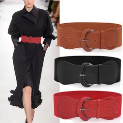 Высококачественные винтажные широкие ремни роскошные, дизайнерские эластичные вечерние ремни для женщин декоративный пояс платье пальто