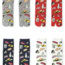 YOOWALK/сандалии; короткие носки; унисекс; хлопковые носки; суши; дизайн; раздельные носки; Вьетнамки; носки; таби