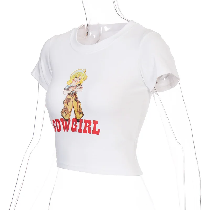 Spring and Summer New Style WOMEN'S Dress Cartoon Printed Short Sleeve BM-Style T-shirt Women's t shirt -LJ