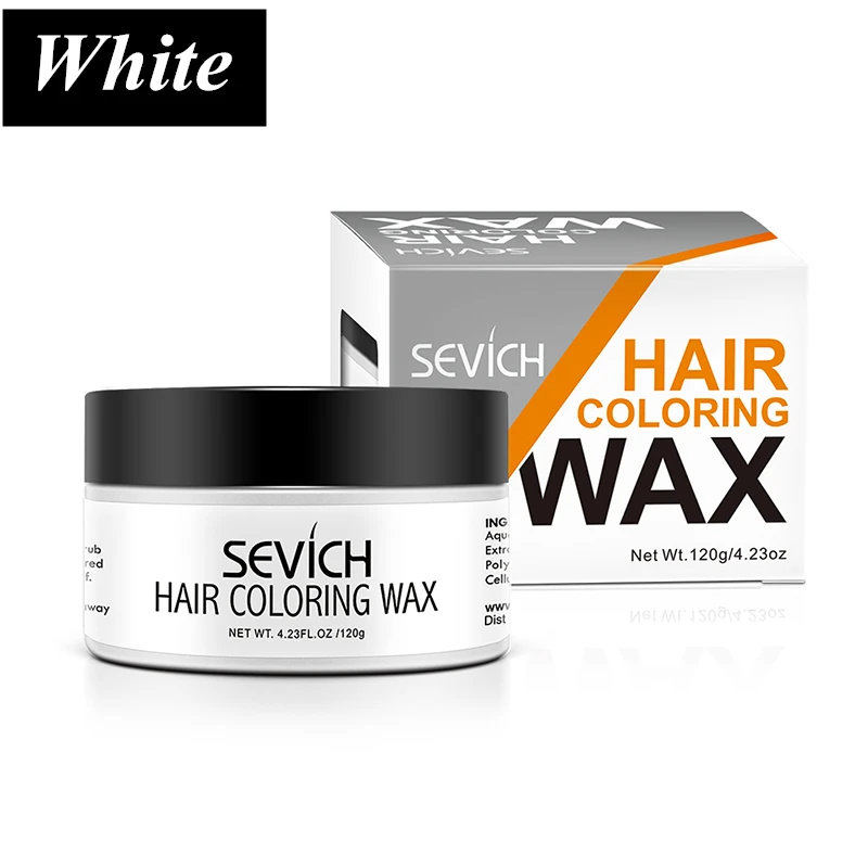 thumbnail image 1 of Sevich - Cera de color temporal para el cabello para hombres, pasta moldeadora de un solo uso, gel para teñir el cabello y peinarlo, color gris plateado, 120 g, 1 of 5