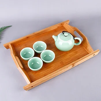 

Multifunction Vintage Wooden Tray Rectangular Decorative Teaboard Serving Trays Holder for Pastry Fruit Breakfast