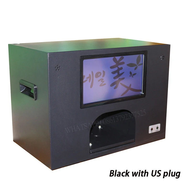 CE цифровой принтер для ногтей, машина для дизайна ногтей,, 3 года гарантии - Цвет: black US plug