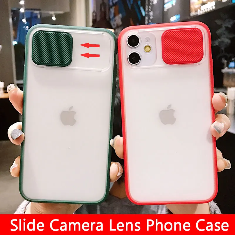 

for iphone SE 4.7'' 2020 Case Slide Camera Lens Protection Phone Cover for iphone 11 Pro Max XR XS 6S 7 8 Plus Shockproof Cases