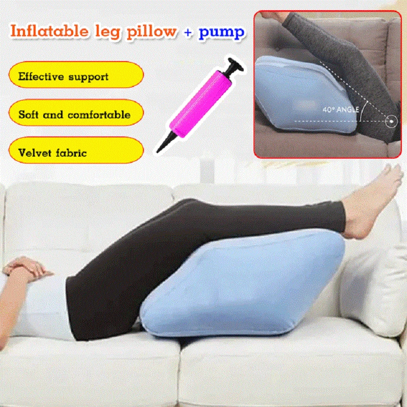Portable Inflatable Elevation Knee Rest Wedge Leg Foot Pillow For