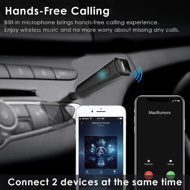 Bluetooth-приемник классического цвета и простой прочный дизайн аудио стерео беспроводной адаптер A2DP AUX 3,5 мм музыкальные приемники