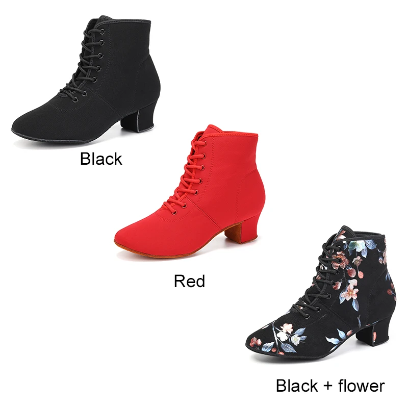 Dance Shoes Modern Women Girls Tango Salsa Latin Ladies Ballroom Flat Heel Indoor Outdoor High-top Soft women dance shoes