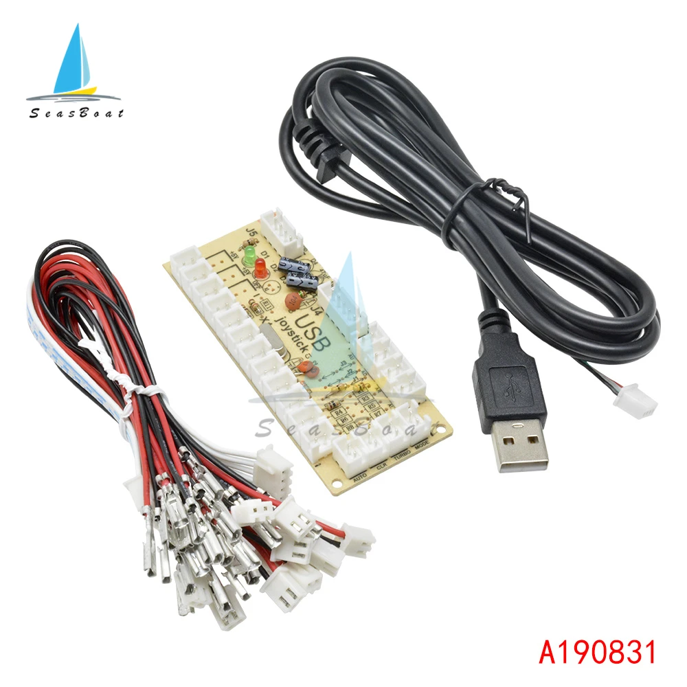 USB кодировщик для ПК с нулевой задержкой джойстик 5 контактного джойстика кабелем