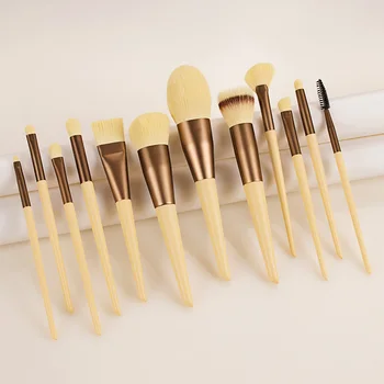 

12pcs Fan Shaped Makeup Brushes Set for Powder Eyeshadow Eyebrow Blending Cosmetic Powder Eye Shadow Brushes