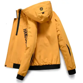 

Winter Hot 2019 Jackets Men Streetwear Embroidery Striped Zipper Cotton Fashion Casual Hooded Jacket Men Coat chaqueta hombre