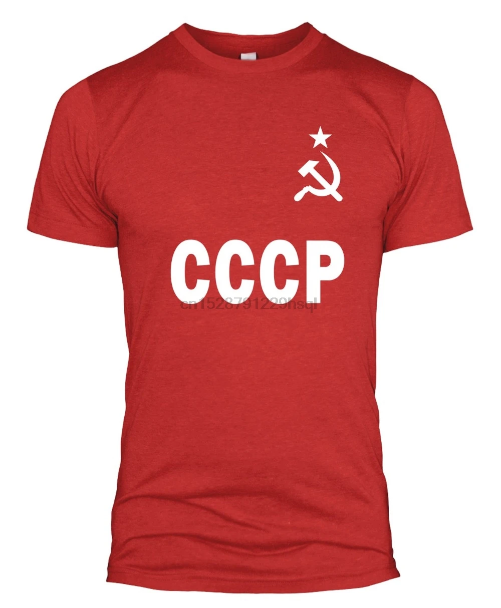 Новый бренд дешевая распродажа 100% хлопок Cccp Советский Союз ретро футболка для