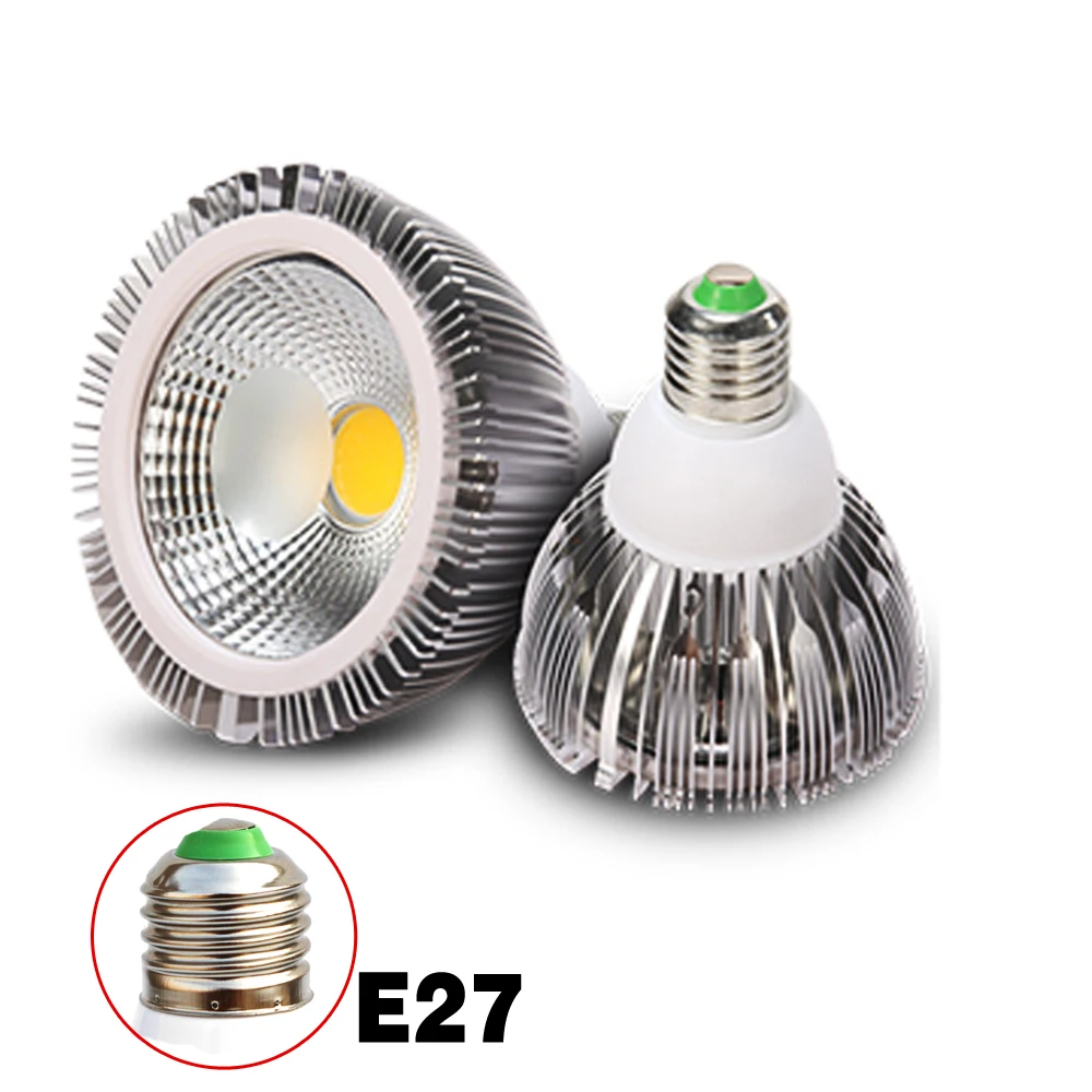 7W 15W 24W COB LED Растут огни Лампа E27 Теплый белый полный спектр с отражающей линзой для
