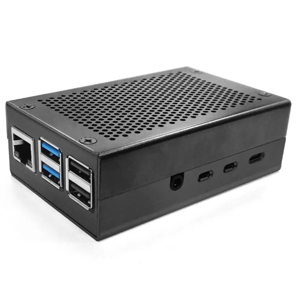 Для Raspberry Pi 4 алюминиевый корпус черный корпус Серебряная коробка металлический корпус для RPI 4 Модель B запасная ручка