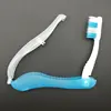 2022 nueva higiene Oral portátil desechable plegable viaje Camping cepillo de dientes senderismo cepillo de dientes herramientas de Limpieza de dientes ► Foto 2/3