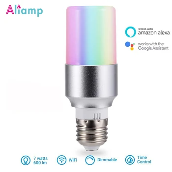 

E26 E27 WiFi Smart LED Light Bulb 9W RGB Warm Cold White Dimmable Lamp Color Changing Voice Remote Control By Alexa Google Home