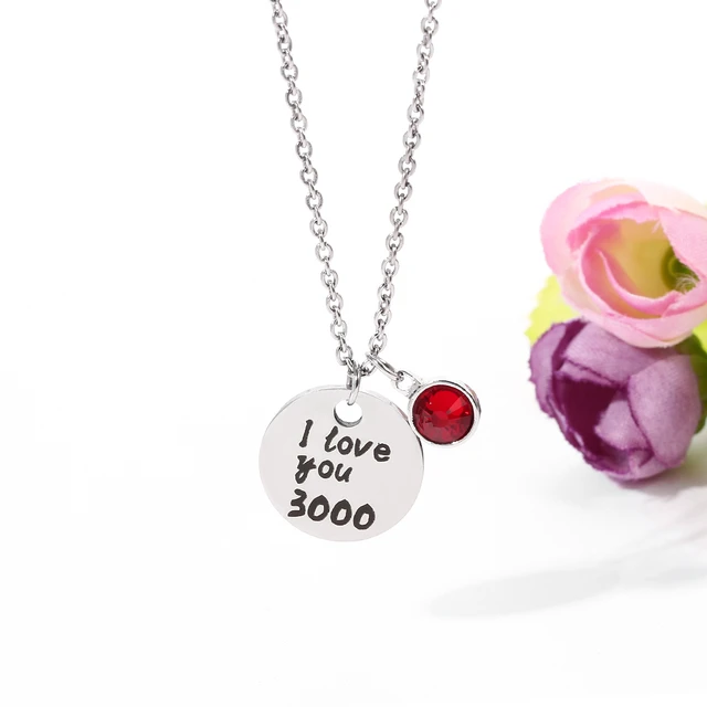 I Love You 3000 times Stainless Steel Jewelry Neck Chain Necklace for Fans  Gifts - AliExpress