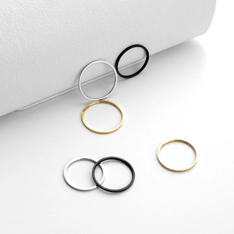 1MM Thin Titanium Steel Couple Rings Simple Fashion Finger Ring for Women and Men Wedding Jewelry Mens gifts wedding rings couple rings finger rings jewelry rings ring jewelry