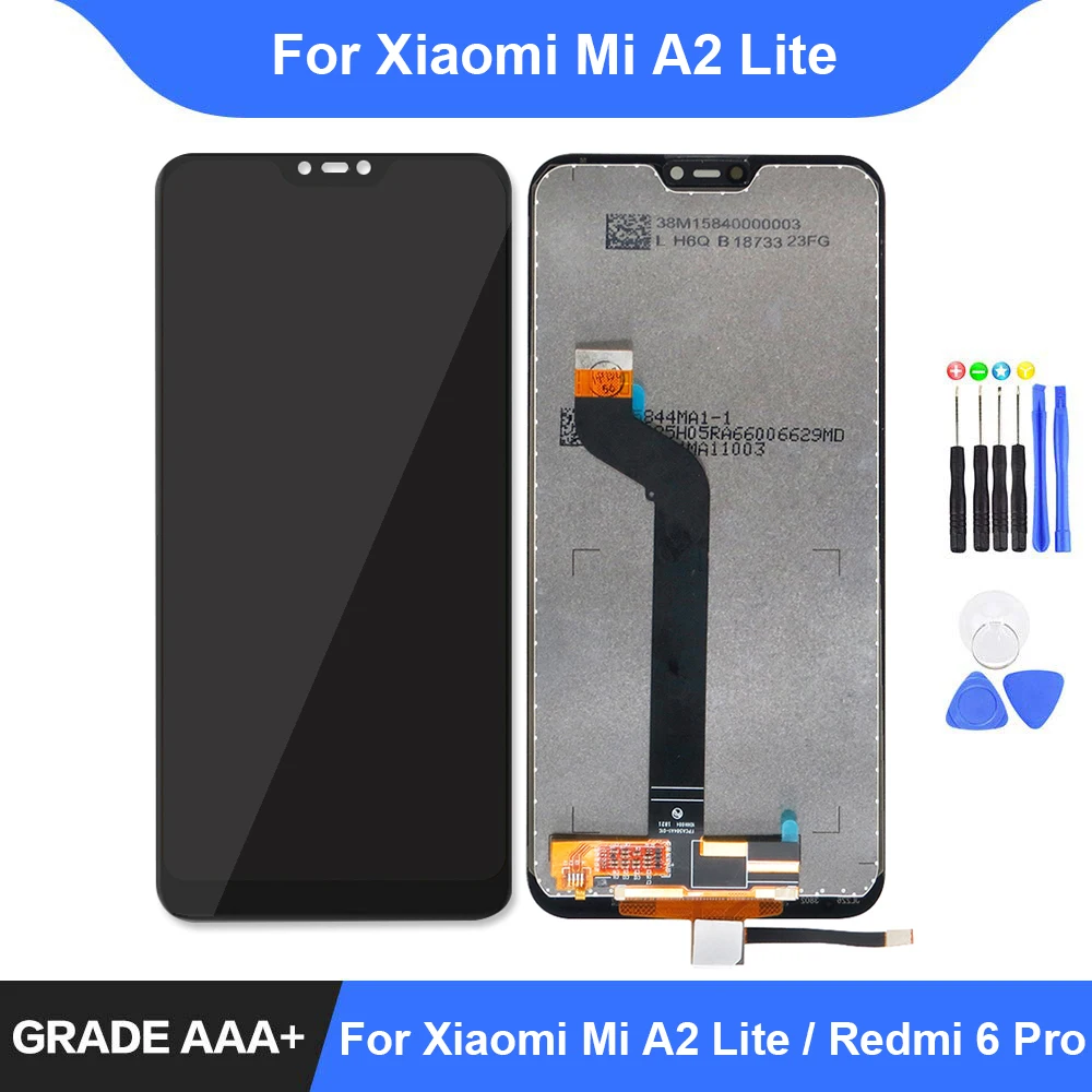 

For Xiaomi Mi A2 Lite LCD Display Touch Screen Digitizer Assembly Repair Parts for Xiaomi Redmi 6 Pro Display Frame Replacement