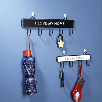 

Simple Vintage Wall Hanginf Hooks Key Holder Clothes Storage Rack Household Multifunction Storage Hanger Bedroom Office Decor