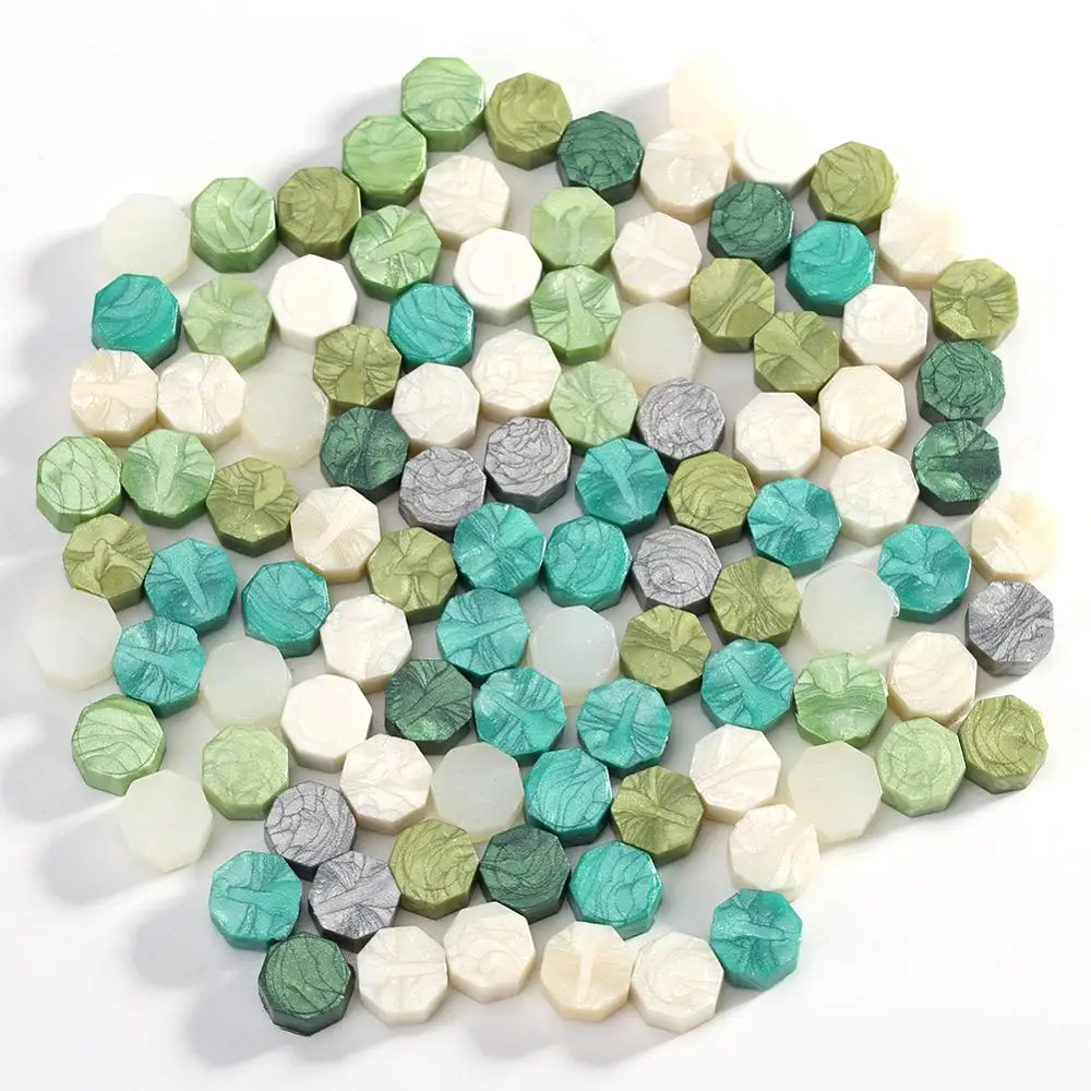 100Pcs wax bead Ретро уплотнительная восковая печь горшок с деревянной ручкой уплотнительная ложка для воска декоративная восковая печать крафт подарок - Цвет: 100Pcs wax bead