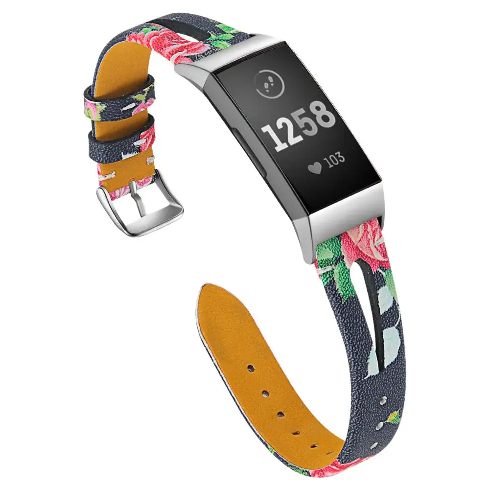 Ремешок для Fitbit Charge 3 Смарт-часы сменный Браслет часы кожаный стильный ремешок для Fitbit Charge3 ремешок для часов - Цвет: 1