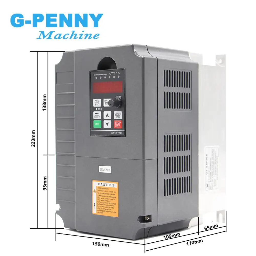 HY GT 220v 5.5kw VFD векторный инвертор с переменной частотой 380v 1P/3P вход 3P выходной