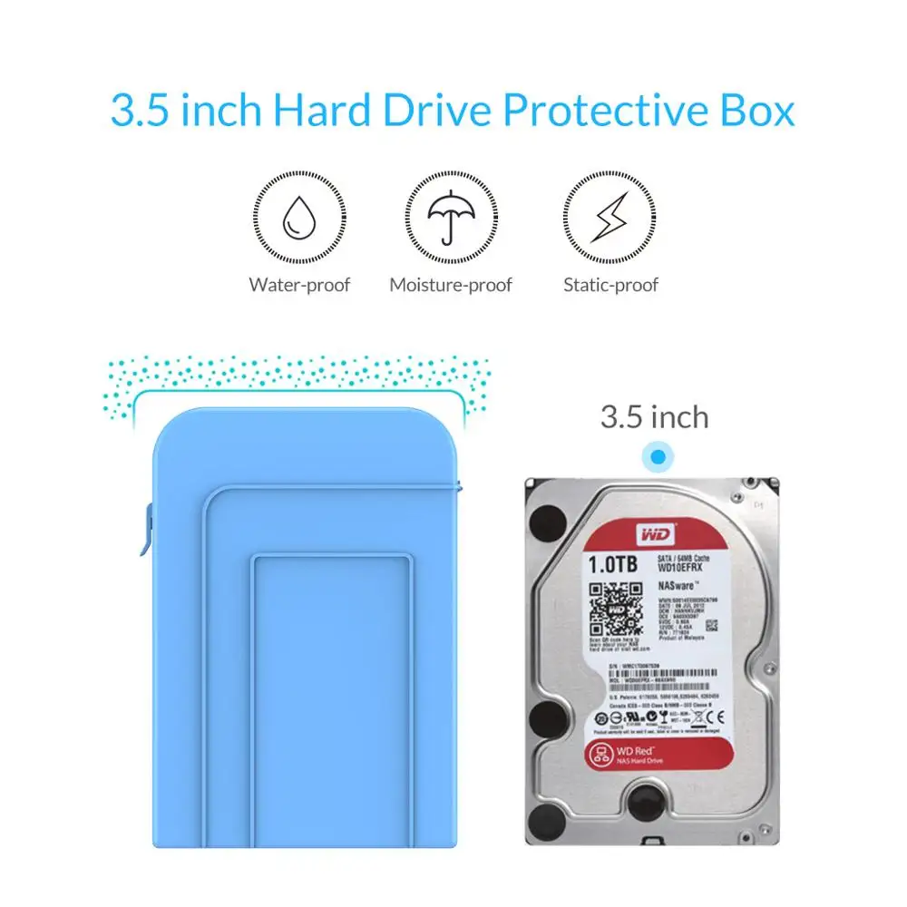 ORICO 3.5 Inch HDD Protection box cases Hard Drive bag Portable HDD Case for External HDD SSD power bank case storage boxes 3.5\