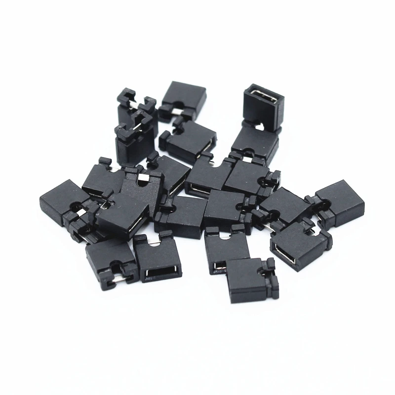 100pcs Pin Header Jumper blocks Connector 2.54 mm for 3 1/2 Hard Disk
