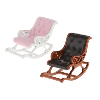 

Dollhouse 1/12 Scale Miniature Rocking Chair Handmade Mini Furniture Decor