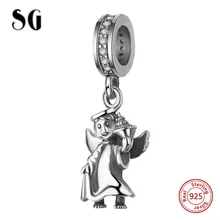 SG модное дизайнерское рождественское Ожерелье Подвески Серебро 925 для ангела-хранителя Подвеска Амулет браслет Изготовление ювелирных изделий