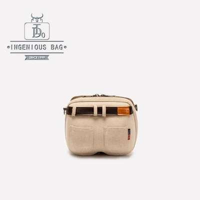 Canvas Beige Женские сумки на ремне INS Горячая парусиновая джинсовая Новинка сумка для ягодиц женские Сумки Дизайнерская Сумка через плечо модная сумка-мессенджер с клапаном - Цвет: Canvas Beige