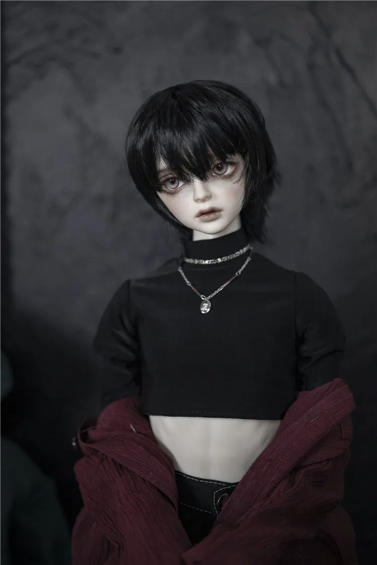 BJD кукла парик мужской 1/3 1/4 1/6 MSD DD Размер гигантская кукла черная высокая температура шелк Молодежный красивый ветер короткие волосы