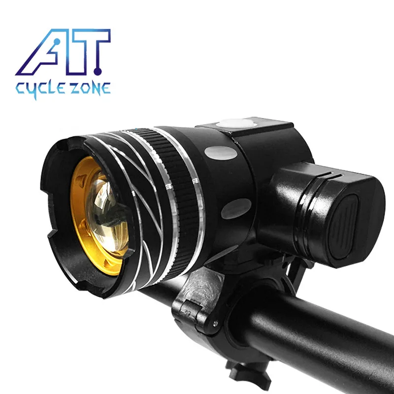

CYCLE ZONE Waterproof Flashlight For Bicycle T6 LED Headlight USB Bike Front Light Set Taillight Bike Accessorys