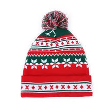 Меховые мешковатые рождественские шапки с помпонами для мужчин и женщин, Детские теплые вязаные зимние шерстяные вязаные Лыжные шапки для мальчиков и девочек