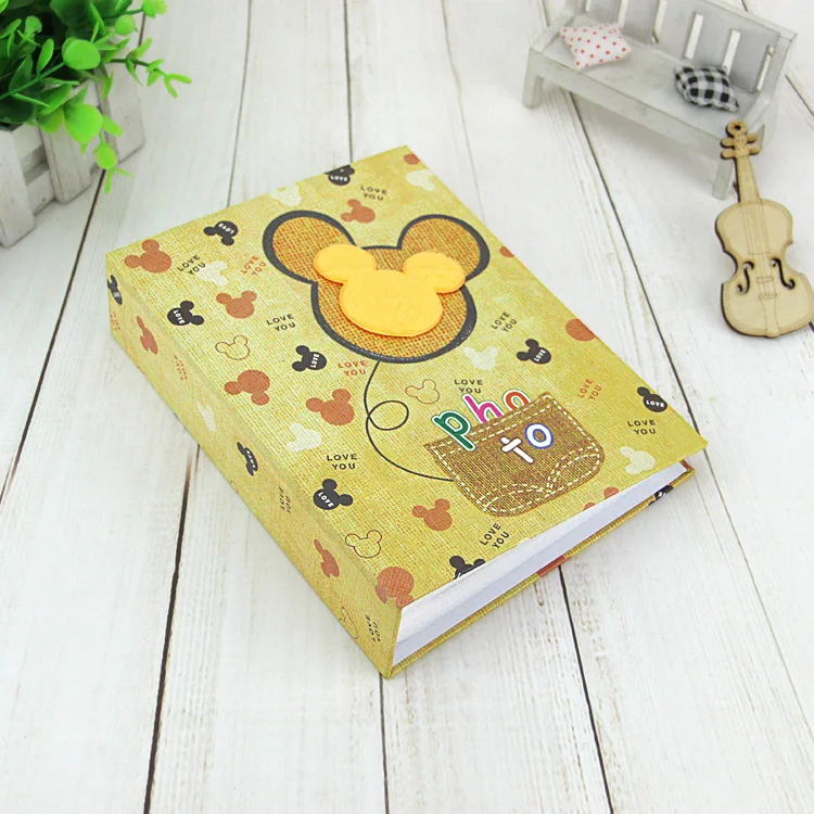 

Hot Selling Cartoon 4R 7 Inch 100 Pockets Insert Photo Albums Baby Growth Album Wedding Birthday Gifts Baby Memory Photo Album