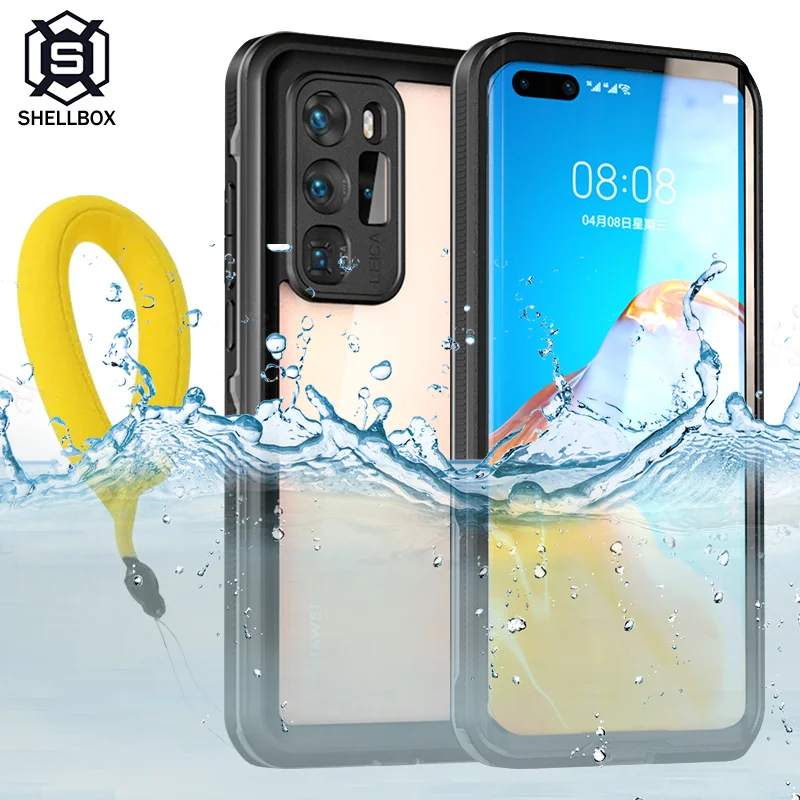 Чехол Shellbox водонепроницаемый противоударный Для Huawei P40 Pro P30 360 Полное покрытие