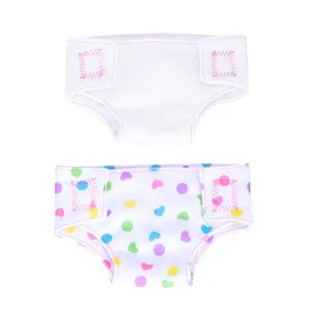 

2pcs Doll Diapers Cloth Doll Underwear Adjustable Girl Baby Doll Training Pants Reusable Nappy