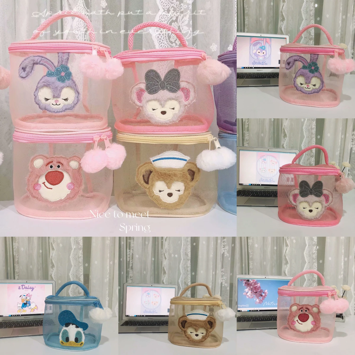 1Pcs Cartoon Animal Durable Bath Toys Bags Cosmetic Bag Headphone Case Coin Purse Bathroom Mesh Storage Net | Игрушки и хобби