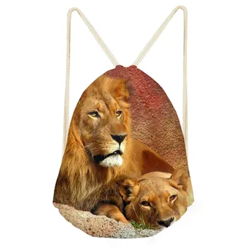 

New Arrival Women Drawstring Bag Men Boys Backpack Lion King Cute Pocket Worek Plecak Sznurek Customized Your Logo Drop Shipping