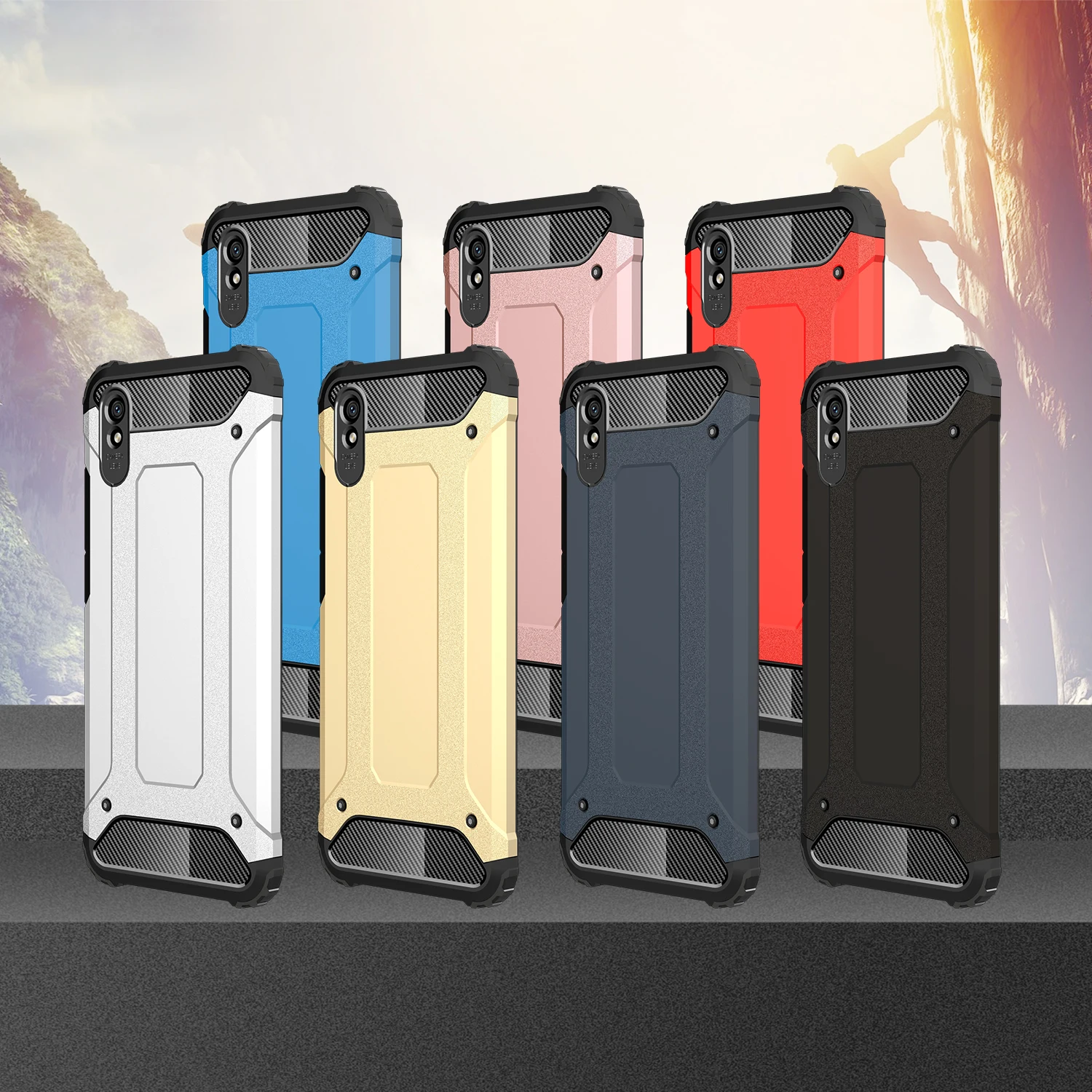 Новый противоударный мягкий ТПУ + Жесткий ПК чехол для телефона Xiaomi Redmi 9A задняя