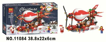 

11084 Advent Calendar Santa Claus Air Boat Building Blocks education Toys Compatible with Bela Christmas Gift For Children