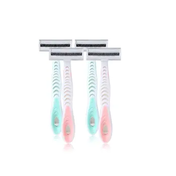 

4pcs Portable and Mini Professional Women Razors Three-layer Blades Design Unwanted Hair Remover With Anti-slip Handle