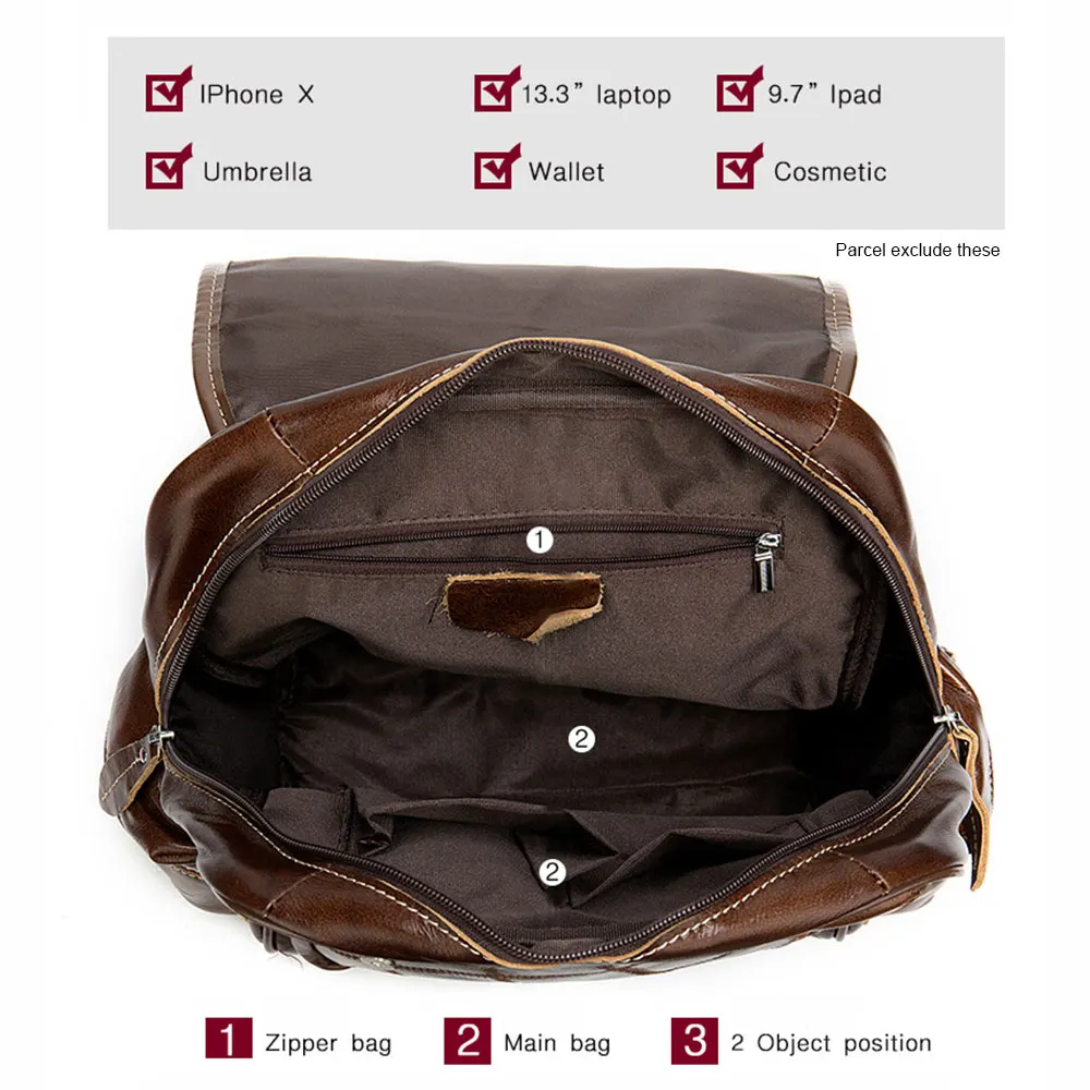 Lukegear масло натуральная кожа рюкзак для женщин коричневый цвет винтаж Backbags мужчин большой емкости Сумки Прочный качество