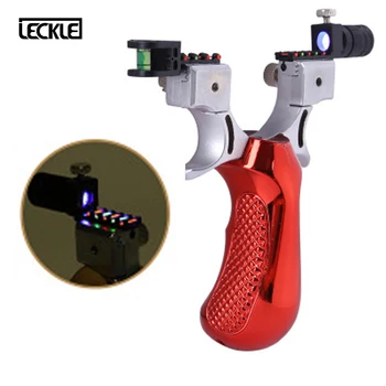

Hunting Resin Slingshot with Laser Light Sight Level with Flat Rubber Band Powerful Sling Shot Bow Outdoor Hunting Shooting